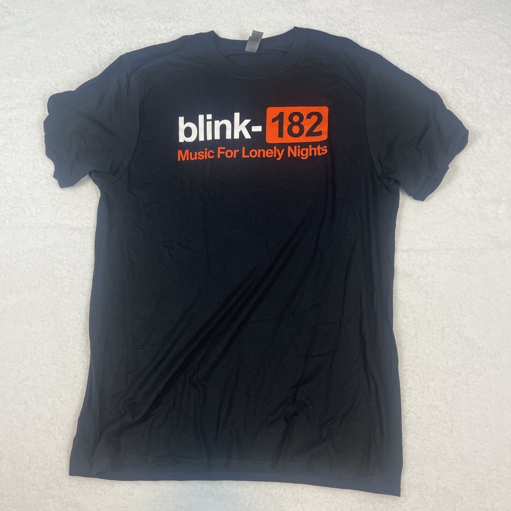 Gildan Large Blink 182 Music For Lonely Nights Black T-Shirt